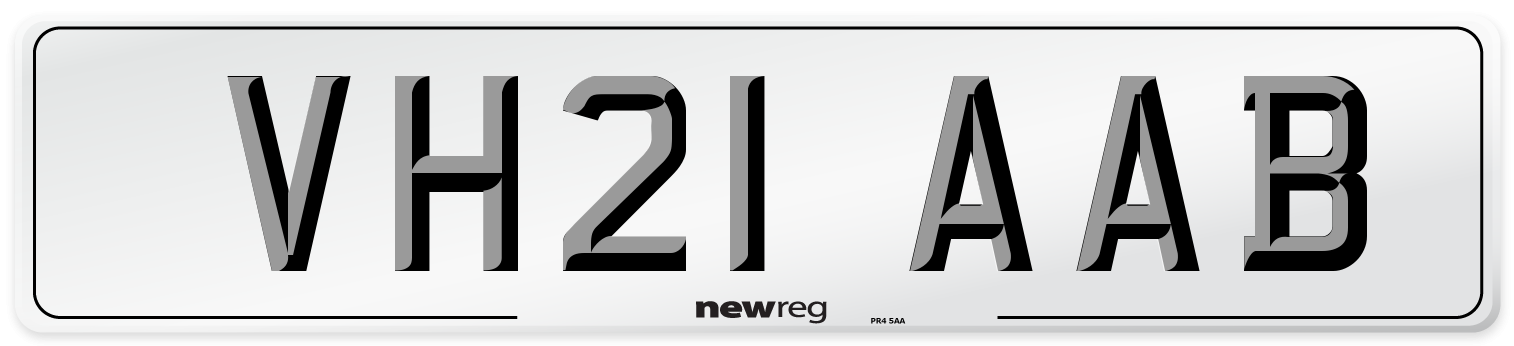 VH21 AAB Number Plate from New Reg